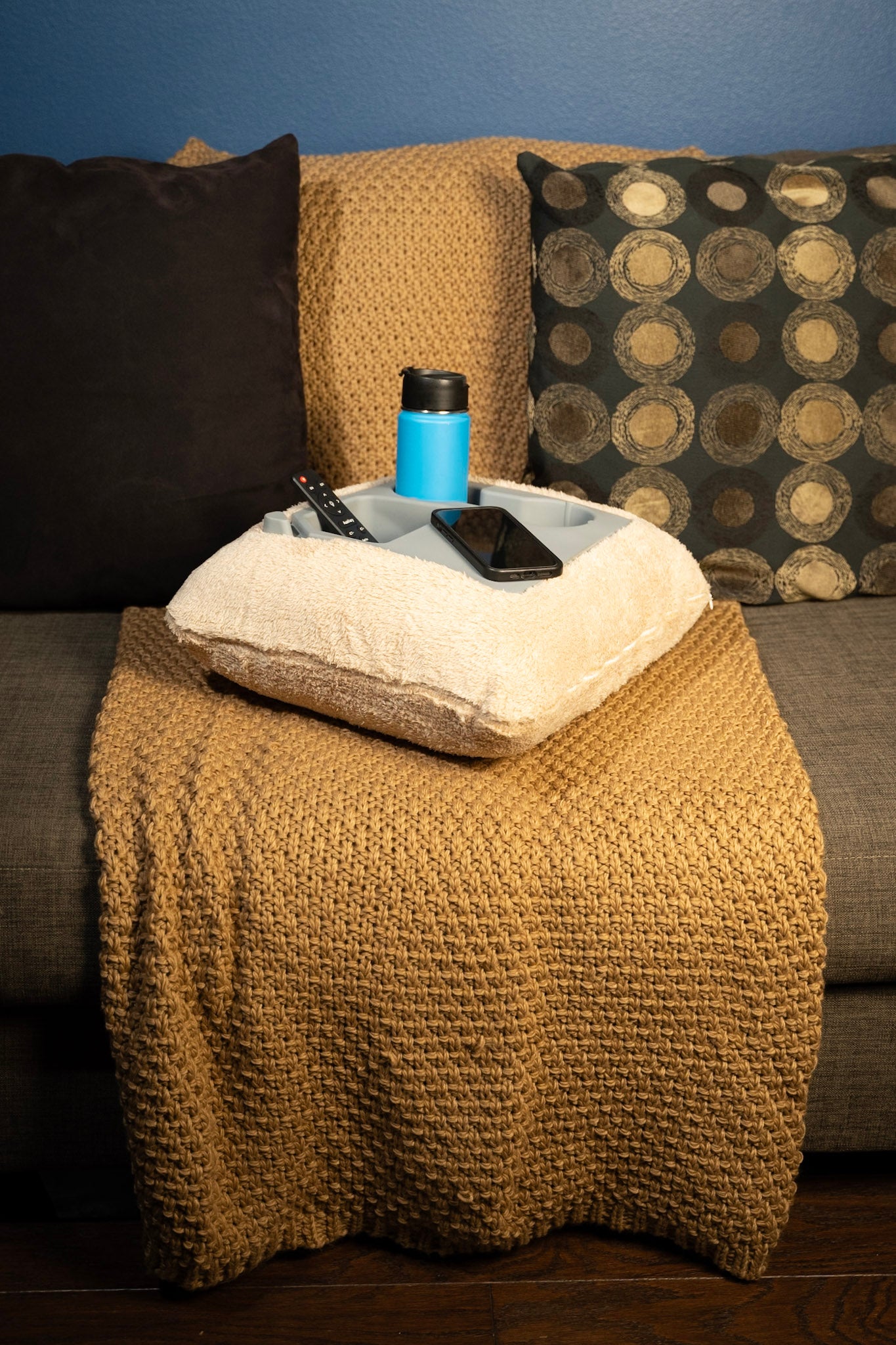 Couch Pillow Cup Holder