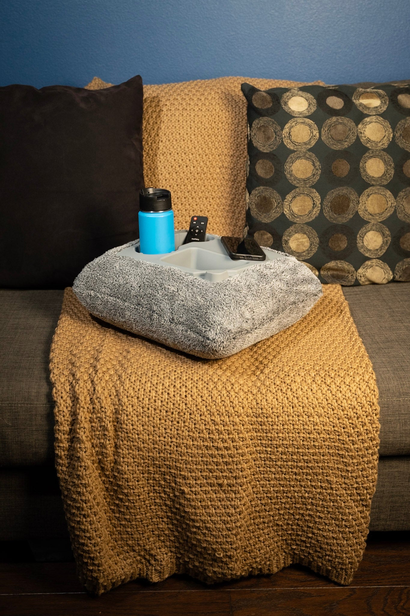 Couch Pillow Cup Holder